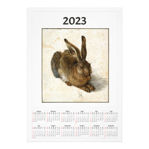 Young Hare Calendar for 2023 Albrecht Drer Photo Print