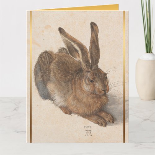 Young Hare Drer Christmas Birthday Big Greeting C Card