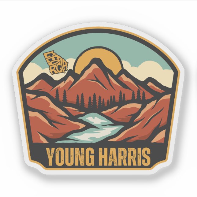 Young Harris, Georgia Sticker (Front)