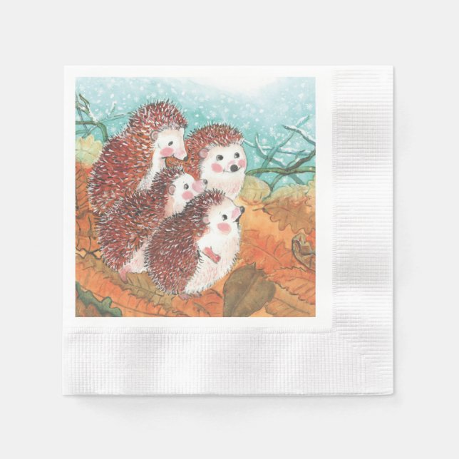 Young Hedgehogs   Napkins (Front)