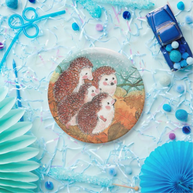Young Hedgehogs  Paper Plates (Party)