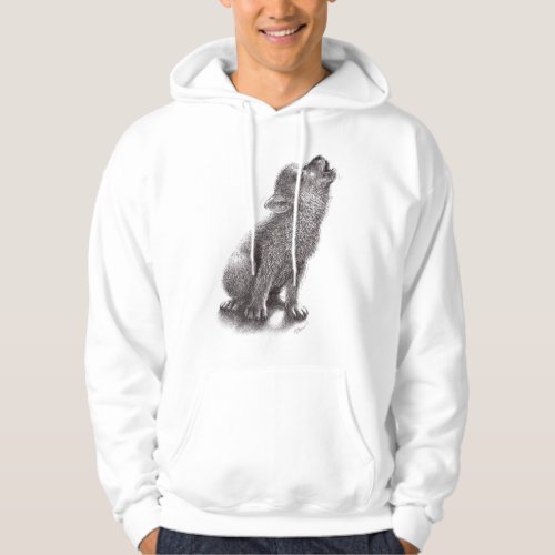 Young Howling Dog Hoodie