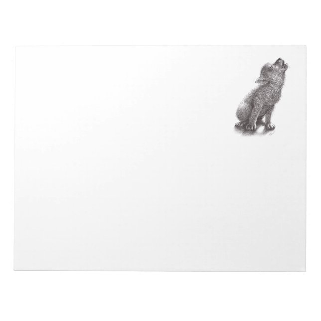 Young Howling Wolf Notepad (Front)
