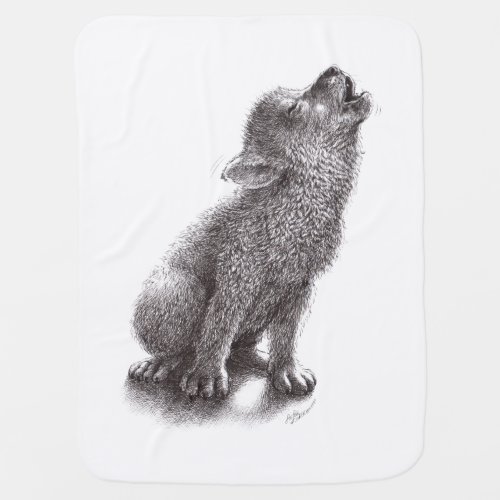 Young Howling Wolf Stroller Blanket