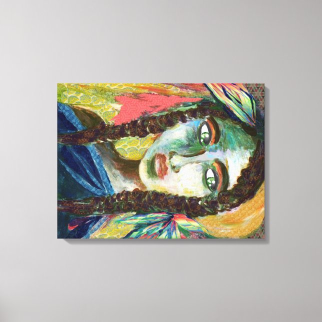 Young Indian Woman Canvas Print (Front)