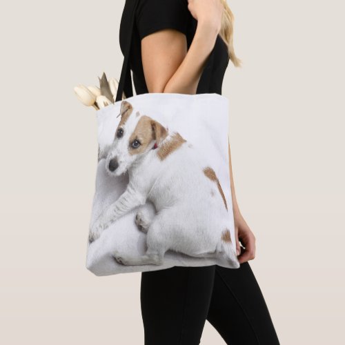 Young Jack Russell Terrier Tote Bag