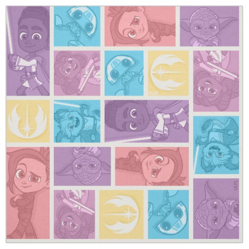 Young Jedi Adventures Color Block Pattern Fabric