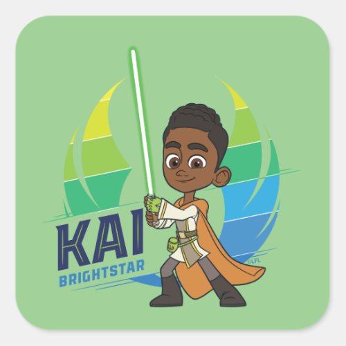 Young Jedi Adventures Kai Brightstar Square Sticker