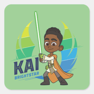 Young Jedi Adventures Kai Brightstar Square Sticker