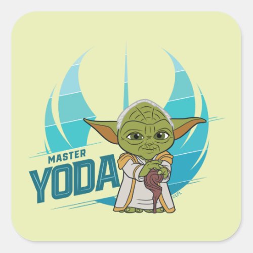 Young Jedi Adventures Master Yoda Square Sticker