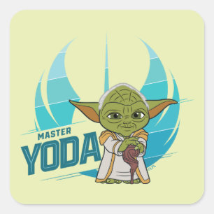 Young Jedi Adventures Master Yoda Square Sticker