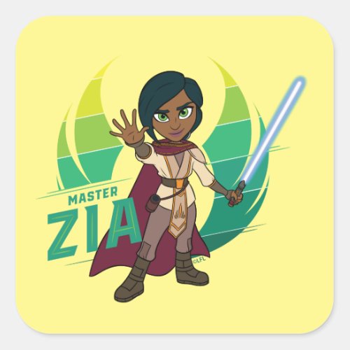Young Jedi Adventures Master Zia Square Sticker