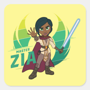 Young Jedi Adventures Master Zia Square Sticker