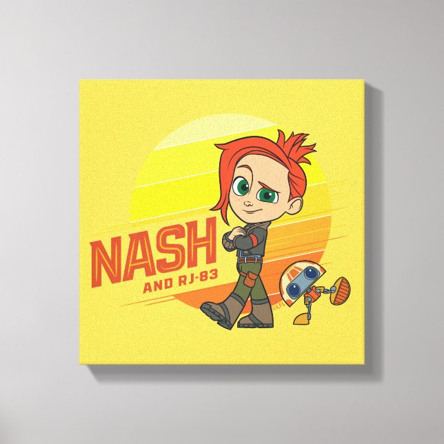 Young Jedi Adventures Nash & RJ-83 Canvas Print (Front)