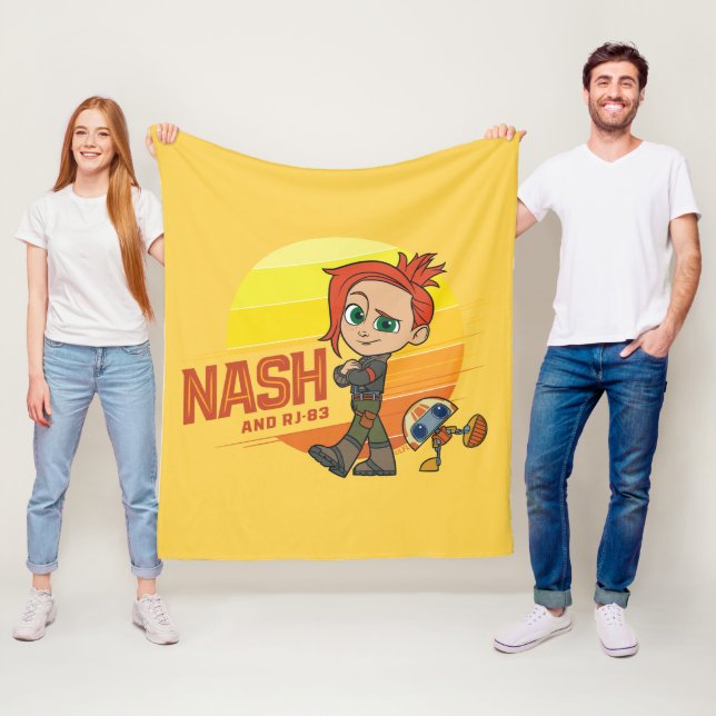 Young Jedi Adventures Nash & RJ-83 Fleece Blanket (In Situ)