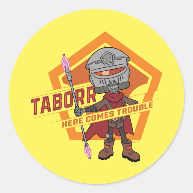 Young Jedi Adventures Taborr Classic Round Sticker (Front)