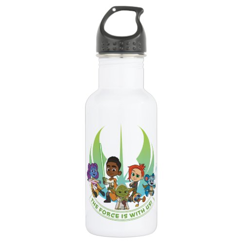 Young Jedi Adventures _ The Force Is With Us Stainless Steel Water Bottle