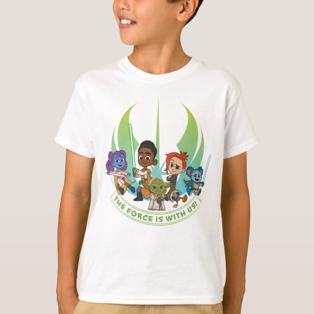 Young Jedi Adventures - The Force Is With Us T-Shirt (Front)