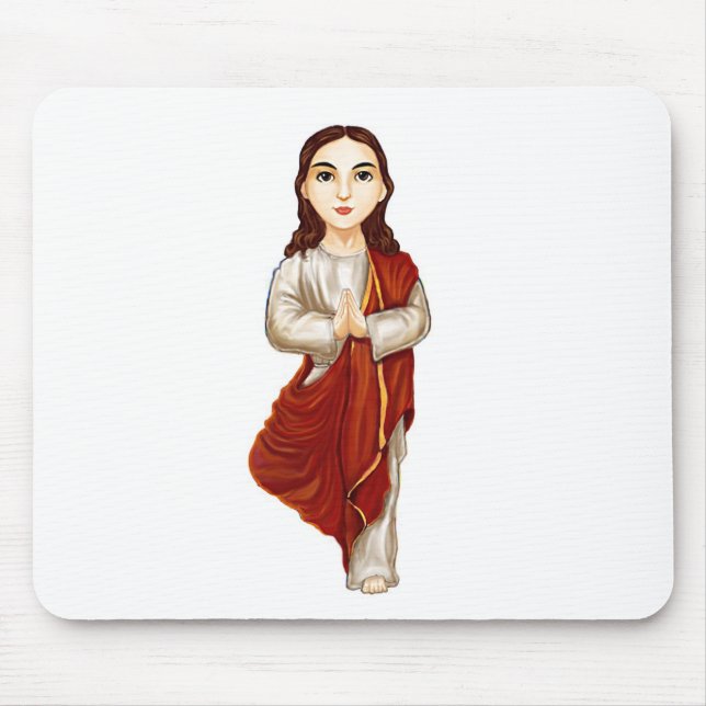 Young Jesus Christ Practicing Yoga Mouse Pad (Front)