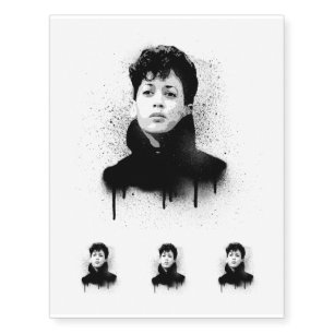Young Kamala Harris Graffiti Art Temporary Tattoos
