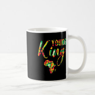 Young King Afican Map African Kente Boys Men Littl Coffee Mug