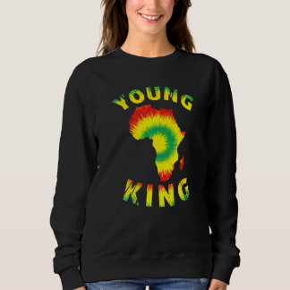 Young King Africa Map Kente Cloth Men Women 1 Sweatshirt