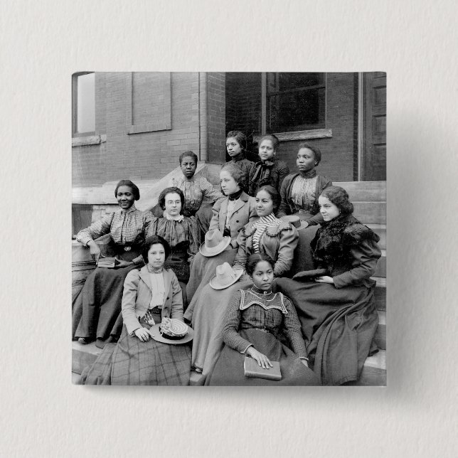 Young Ladies at Fisk, 1890s Button (Front)