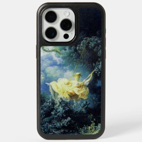 YOUNG LADY AND SWING IN NATURE Blue Yellow iPhone 