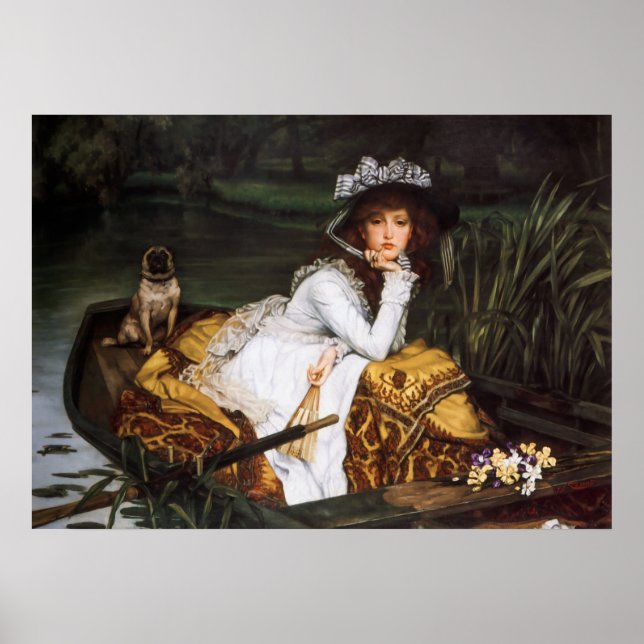 Young Lady in a Boat by James Tissot Poster (Front)