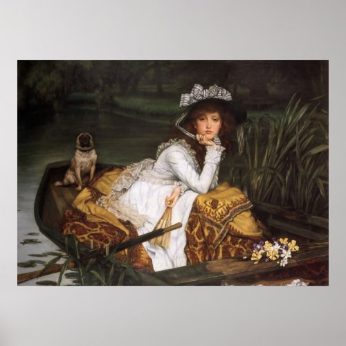 Young Lady In A Boat Poster