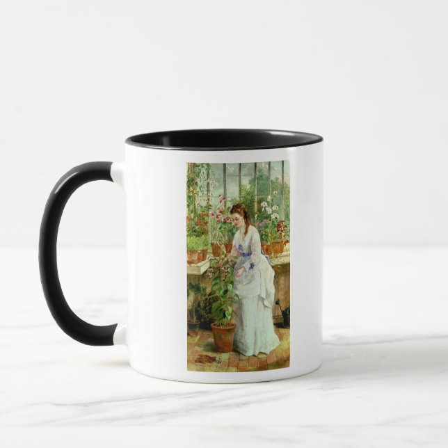 Young Lady in a Conservatory Mug (Left)