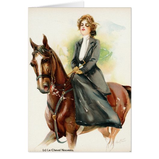 Young Lady Riding Sidesaddle Cards (Front)