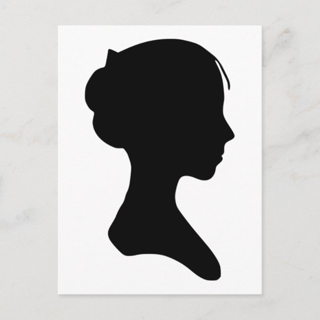 Young Lady Silhouette Postcard (Front)