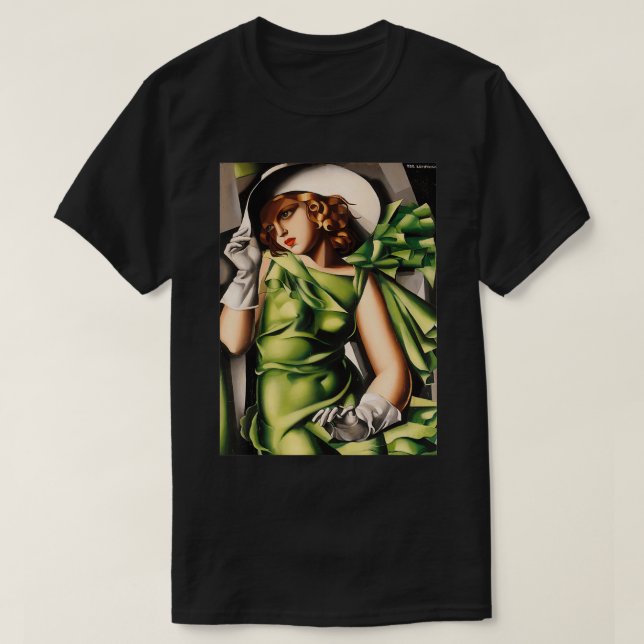 Young Lady With Gloves Painting By Lempicka  T-Shirt (Design Front)
