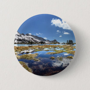 Young lakes - Yosemite - Sierra Nevada Mountains - Pinback Button
