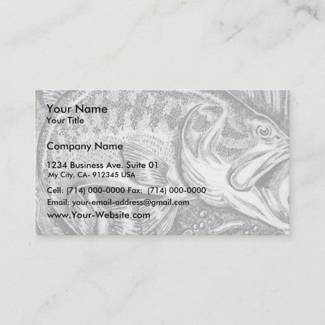 Young Largemouth Bass Business Card (Front)