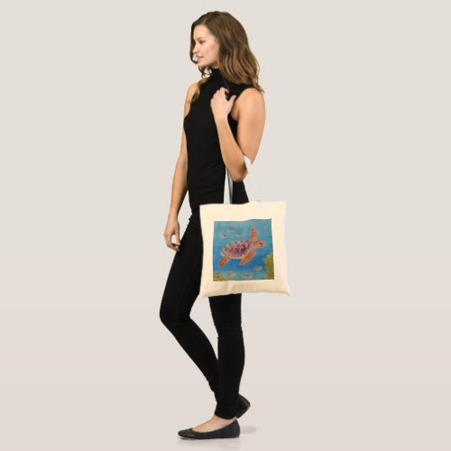Young Loggerhead Sea Turtle Tote Bag