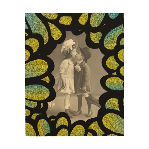 Young Love Photo c 1920s Wood Wall Decor