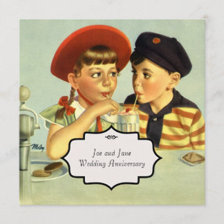 Young Lovers Vintage Illustration Invitation