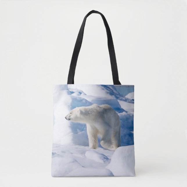 Young Male Polar Bear Tote Bag (Front)
