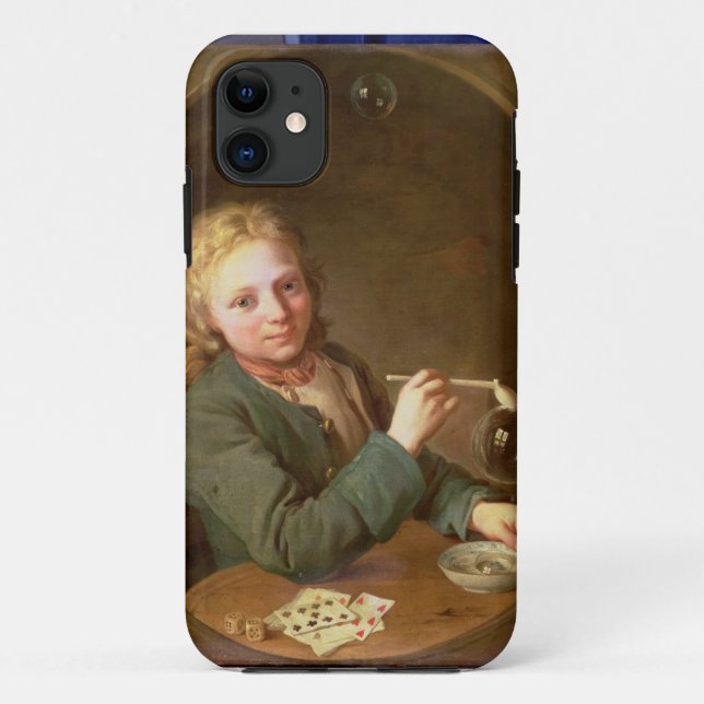 Young Man Blowing Bubbles from a Clay Pipe, 1766 Case-Mate iPhone Case (Back)