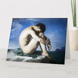 Young Man by the Sea Fine Art Greetings Card