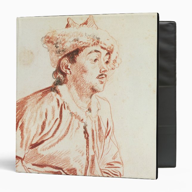 Young Man in Oriental Costume (drawing) 3 Ring Binder (Front/Inside)