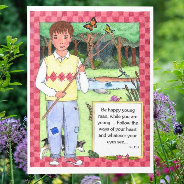 Young Man Inspirational Postcard (Creator Uploaded)