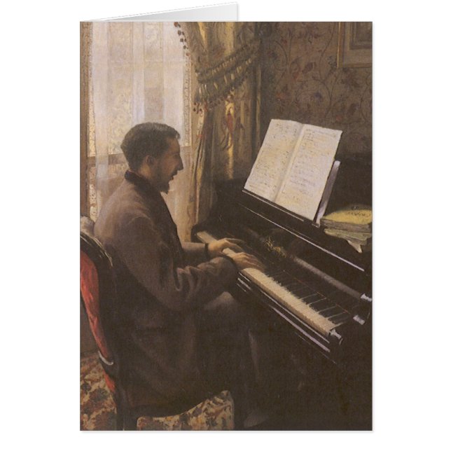 Young Man Playing the Piano by Gustave Caillebotte (Front)