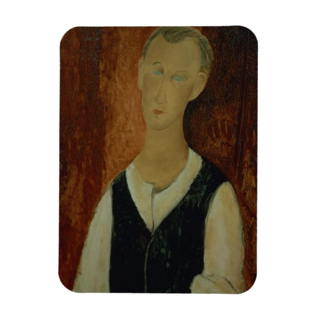 Young Man with a Black Waistcoat, 1912 (oil on can Magnet (Vertical)