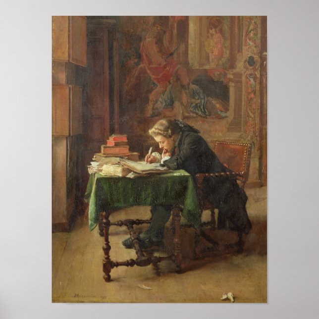 Young Man Writing, 1852 Poster (Front)