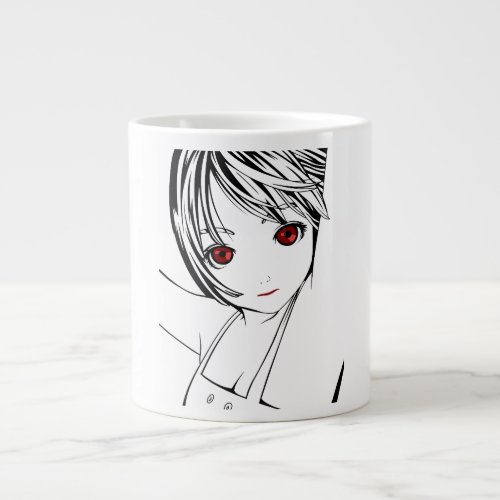 Young Manga Schoolgirl Pinup Art of Children Silve Giant Coffee Mug