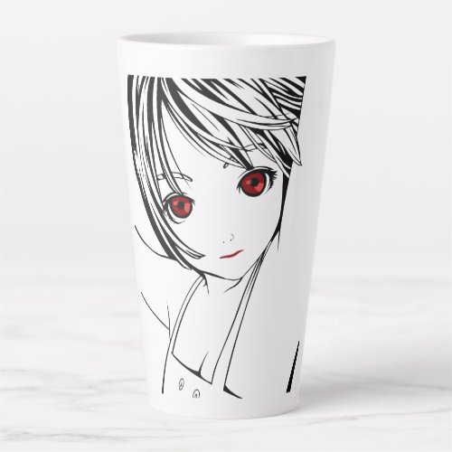 Young Manga Schoolgirl Pinup Art of Children Silve Latte Mug