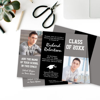Young Man's Graduation Party Invites by VillageDesign at Zazzle